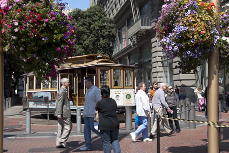 Cable Car Turn-around at Market & Powell Streets