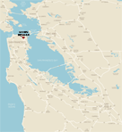 Map of San Francisco Bay Area
