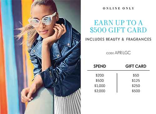 Neiman Marcus Earn up to $500 Gift Card